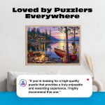 Buffalo Games Darrell Bush Canoe Lake Jigsaw Puzzle, 1000 Piece, for Adults | Full-Size Reference Poster, Darrell Bush Cabin-Sunset Scene, Recycled Materials, Jigsaw Puzzles 1000 Pieces - Image 6