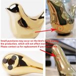 FANTESTICRYAN Small Birds Statues Home Decor, Modern Style, Gold, M&L | Ceramic Animal Figurines, Set of 2 Decorative Ornaments, For Living Room, Bedroom, Office Desktop, Cabinets, Coffee Bar - Image 7