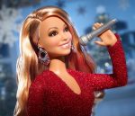 Barbie Signature Doll, Mariah Carey Holiday Collectible in Red Glitter Gown with Silvery Accessories - Image 4