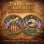 250th Anniversary USA Commemorative Coin Set with Wooden Gift Box, Patriotic Eagle & Liberty Bell Coins, 1776–2026 Freedom Keepsake, Veteran Gift, 250 Anniversary America Merchandise - Image 5