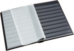 LIGHTHOUSE – “BASIC” Hard Cover Stockbook for Stamps - 64 Black Cardstock A4 Pages with Clear Strips and Double Linen Hinges - Black - Image 5
