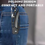 3 Pack Pocket Knife Set, Folding Knife with Keychain | Self Defense Knife for Women & Men, Stainless Steel, Small Sharp, Carabiner Knife for Outdoor Camping Hiking Mens Gift - Image 6