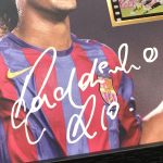 ORIMAMI Signed Ronaldinho Soccer Fans Collectible Framed Photo 8x6 Inches | with 1x35mm Film Mini Cell Display, Great Room Decor Gift for Birthday Christmas - Image 4