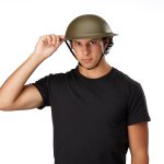 CHAPEAU TRIBE Adult WW2 Ally Military Army Helmet – Adjustable Strap – Lightweight Cosplay Helmet – Universal Size – Plastic with Elastic Foam Inside – Olive Green - Image 3