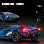 Lambo Toy Car Sian FKP3 Die-Cast Car Model with Lights and Sound Pull Back Toy Car for Boys Age 3 4 5 6 + Year Old (Blue) - Image 3