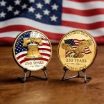 USA 250th Anniversary Coin,2 Inch America Commemorative Medal,Double-Sided&Durable Metal Pattern,America 250 Merchandise Challenge Coins,Gift for Veteran,Diameter:2 Inch - Image 4