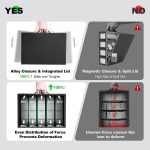 ZLCA Trading Card Storage Box 5-Row with Handle, MTG Storage Box | Holds 3900+ Cards with Commander Display, Top Loaders Organizer Case for TCG PTCG Sport Card(Black&Green) - Image 6