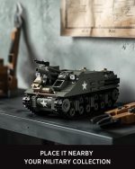 Nifeliz M7 Priest Tank Building Set, Military Series, NF10336 | WW2 Howitzer Army Vehicle Building Set for Adults, Collectible Army Display Model Set and Gift for Enthusiasts - Image 6