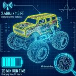 BEZGAR Dinosaur Monster Truck Toys & Yellow Remote Control Monster Truck - Image 8