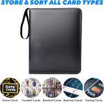Portable 9-Pocket Trading Card Binder, Holds 1080 Cards with 60 Removable Double-Sided Sleeves, Baseball Card Binder Card Storage Organizer Album for Boys, Girls, Sports & Game Cards - Image 5