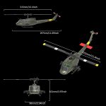 RC ERA C032 UH-1 Huey Helicopter - Remote Control Helicopters for Adult, 1/48 Sacle 2.4G 6CH Gyro Stabilized Aircraft with Altitude Hold & Optical Flow,3D Stunt Drone (Yellow) - Image 3