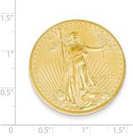 Solid 22K Yellow Gold 1Oz American Eagle Coin (1.28 x 1.28 Inches) - Image 3