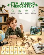 6 Inch Dinosaur Fossils Skeleton, Sandbox Digging Bones (12 Pcs) | Plastic Dino Figures Ages 3 4 5 6 7 8 9 10+, Outdoor Toys, Party Favors & Gift , Birthday Decor, Educational Science Play - Image 3
