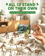 6 Inch Dinosaur Fossils Skeleton, Sandbox Digging Bones (12 Pcs) | Plastic Dino Figures Ages 3 4 5 6 7 8 9 10+, Outdoor Toys, Party Favors & Gift , Birthday Decor, Educational Science Play - Image 4