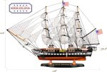 SAILINGSTORY Wooden Model Ship USS Constitution 1/95 Scale Replica | Handcraft Authentic Details, Nautical Decor, Sailboat Decor - Image 3