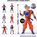 Anime PVC Action Figures 6PCS 6.5-8 Inch Dynamic Pose Collectible Statue Set for Fans Gift Display - Image 3