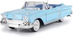 1958 Chevrolet Impala Convertible, Blue - Motormax Premium American 73267 - 1/24 Scale Diecast Model Car, unisex-children - Image 3