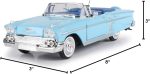 1958 Chevrolet Impala Convertible, Blue - Motormax Premium American 73267 - 1/24 Scale Diecast Model Car, unisex-children - Image 8