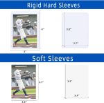 Card Sleeves Hard Plastic, Arjiekwei 3"X 4" Baseball Cards Protectors Plastic, Trading Card Holder for Trading Sports Baseball Football Game Cards (200 Hard Sleeve + 200 Soft Sleeves) - Image 3