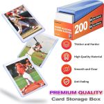 Card Sleeves Hard Plastic, Arjiekwei 3"X 4" Baseball Cards Protectors Plastic, Trading Card Holder for Trading Sports Baseball Football Game Cards (200 Hard Sleeve + 200 Soft Sleeves) - Image 4