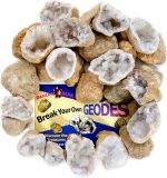 DANCING BEAR 25 Break Your Own Geodes, (Medium 1-1.5") 90% Hollow, Crack Open & Discover Amazing Surprise Crystals Inside! Educational Info and Instructions Included, Fun Party Favors & Prizes - Image 9
