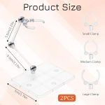 2 Pack Action Figure Stand Assembly Action Figure Display Holder Base Doll Model Support Stand for 3.75" and 6" Figures or Effects Clear 1/144 HG/RG Model Toy - Image 3