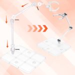 2 Pack Action Figure Stand Assembly Action Figure Display Holder Base Doll Model Support Stand for 3.75" and 6" Figures or Effects Clear 1/144 HG/RG Model Toy - Image 4