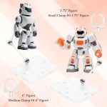 2 Pack Action Figure Stand Assembly Action Figure Display Holder Base Doll Model Support Stand for 3.75" and 6" Figures or Effects Clear 1/144 HG/RG Model Toy - Image 6