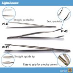 Lighthouse Tongs for Coins and Stamps, 42, Deluxe, 12 cm, Tweezer Design: Curved, Spade - Image 4