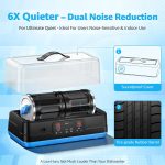K4 Quiet Rock Tumbler Kit for Adults, 7LB Large Dual-Barrel | Professional Brushless Polisher with Noise-Reducing Cover, Complete Kit, STEM Gift For All Ages - Image 5