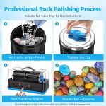 K4 Quiet Rock Tumbler Kit for Adults, 7LB Large Dual-Barrel | Professional Brushless Polisher with Noise-Reducing Cover, Complete Kit, STEM Gift For All Ages - Image 7
