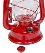 Stansport Hurricane Lantern – Classic Metal Kerosene Oil Lamp with Glass Globe and Adjustable Wick – Portable Emergency Lighting & Decorative Indoor/Outdoor Camping Lantern, Red - Image 3
