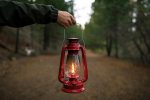 Stansport Hurricane Lantern – Classic Metal Kerosene Oil Lamp with Glass Globe and Adjustable Wick – Portable Emergency Lighting & Decorative Indoor/Outdoor Camping Lantern, Red - Image 4