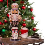 Kurt Adler 16-Inch Wooden Gingerbread Christmas Nutcracker (Color May Vary),Brown/Beige - Image 8