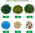 42Pcs Diorama Supplies Kit, Model Trees, Miniature Palm Trees, Architecture Tree, Decorative Sand, Stone, Grass, Moss Stick,Scenery Basing Material Kit for DIY Craft, Model Train Scenery - Image 4