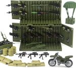 Military Weapon Pack 325 PCS Army Brick Accessories Oliver Green | Shipping Cargo Container, Helmets, Armors, Gear, Equipment, Building Block Toy for Kids, Compatible with Soldier Figures - Image 3