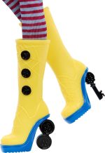 Monster High Skullector Doll, Coraline Collectible in Yellow Raincoat with Dress and Accessories Like Rag Doll, Cat Figure, and Doll Stand - Image 5
