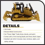Diecast Masters 1:64 Caterpillar D6R XL Bulldozer, Play & Collect Series Cat Trucks & Construction Equipment | 1:64 Scale Model Diecast Collectible Model 85691 - Image 5