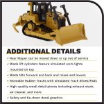 Diecast Masters 1:64 Caterpillar D6R XL Bulldozer, Play & Collect Series Cat Trucks & Construction Equipment | 1:64 Scale Model Diecast Collectible Model 85691 - Image 6