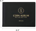 MUDOR Coin Collection Holder Album for Collectors, 240 Pockets Coin Book | 2IN1 Pocket Size,Coin Collection Supplies for Dime,Cent,Nickel,Quarter, Half Dollar, Silver Dollar - Image 5