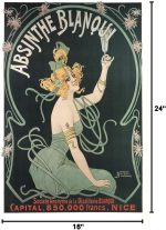 Set of 3 Vintage Absinthe Advertising Posters French Belle Epoque Art Nouveau Liquor Prints 16x24 Inch - Image 5