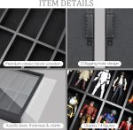 SIXPOINTS 3.75 inch Action Figures Clear Display Case,12 Compartments Wall-Mounted Doll Storage Box Fit for 1/18 Scale Star Wars Black Series /Marvel Legends /DC/ GI Joe etc Figure Toy - Image 3