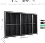 SIXPOINTS 3.75 inch Action Figures Clear Display Case,12 Compartments Wall-Mounted Doll Storage Box Fit for 1/18 Scale Star Wars Black Series /Marvel Legends /DC/ GI Joe etc Figure Toy - Image 4