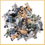Acxico 25pcs Simulation Train Track Railroad Worker Model People Figures with Tools 1:87 HO Scale for Miniature Scenes - Image 6