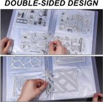 GLOBLELAND 80 Pockets Clear Stamps Storage Album Cut Dies Storage Bag Embossing Folder Keeper Cards Folder Bag for DIY Scrapbooking Arts Crafts Collecting 5.11x7inch - Image 7