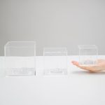 Acrylic Geodes Rocks 3 Peg Display Stands Support Holder Box, 3in | Clear Acrylic Display Case Easel Holder Box for Agate Slices Crystals Minerals Slab Fossil Coral Small Collectibles - Image 7