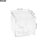 Acrylic Geodes Rocks 3 Peg Display Stands Support Holder Box, 3in | Clear Acrylic Display Case Easel Holder Box for Agate Slices Crystals Minerals Slab Fossil Coral Small Collectibles - Image 8