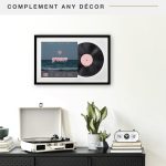 MCS Double Matted Record Album Frame, 1-Pack (16.5"x25") Black with White Mat - LP Vinyl Display, .75" Profile, Vertical & Horizontal Wall Hanging Frame for Records, Album Covers, Jackets - Image 3
