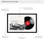 MCS Double Matted Record Album Frame, 1-Pack (16.5"x25") Black with White Mat - LP Vinyl Display, .75" Profile, Vertical & Horizontal Wall Hanging Frame for Records, Album Covers, Jackets - Image 4