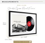 MCS Double Matted Record Album Frame, 1-Pack (16.5"x25") Black with White Mat - LP Vinyl Display, .75" Profile, Vertical & Horizontal Wall Hanging Frame for Records, Album Covers, Jackets - Image 6